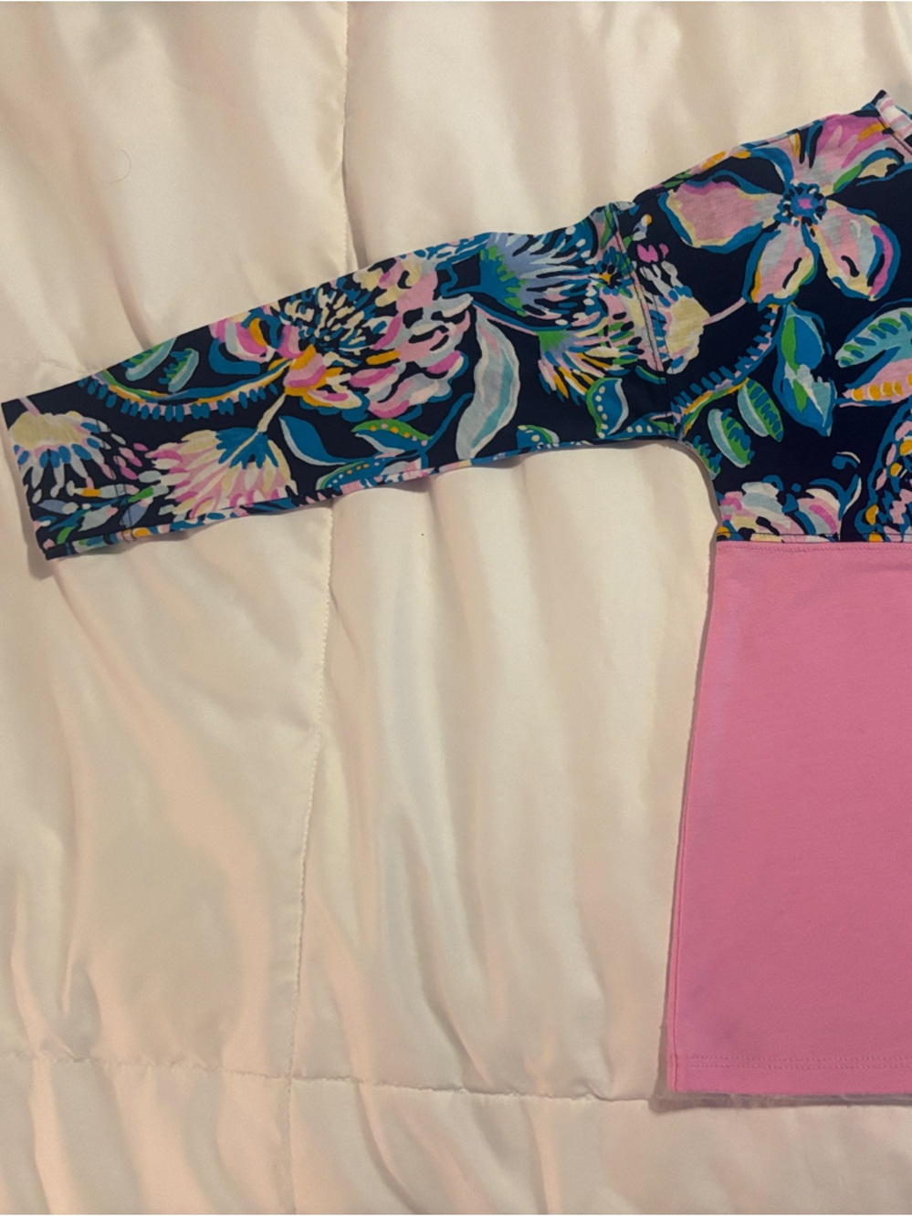 Lilly Pulitzer Mini Finn Long-Sleeve Top in Pink & Navy